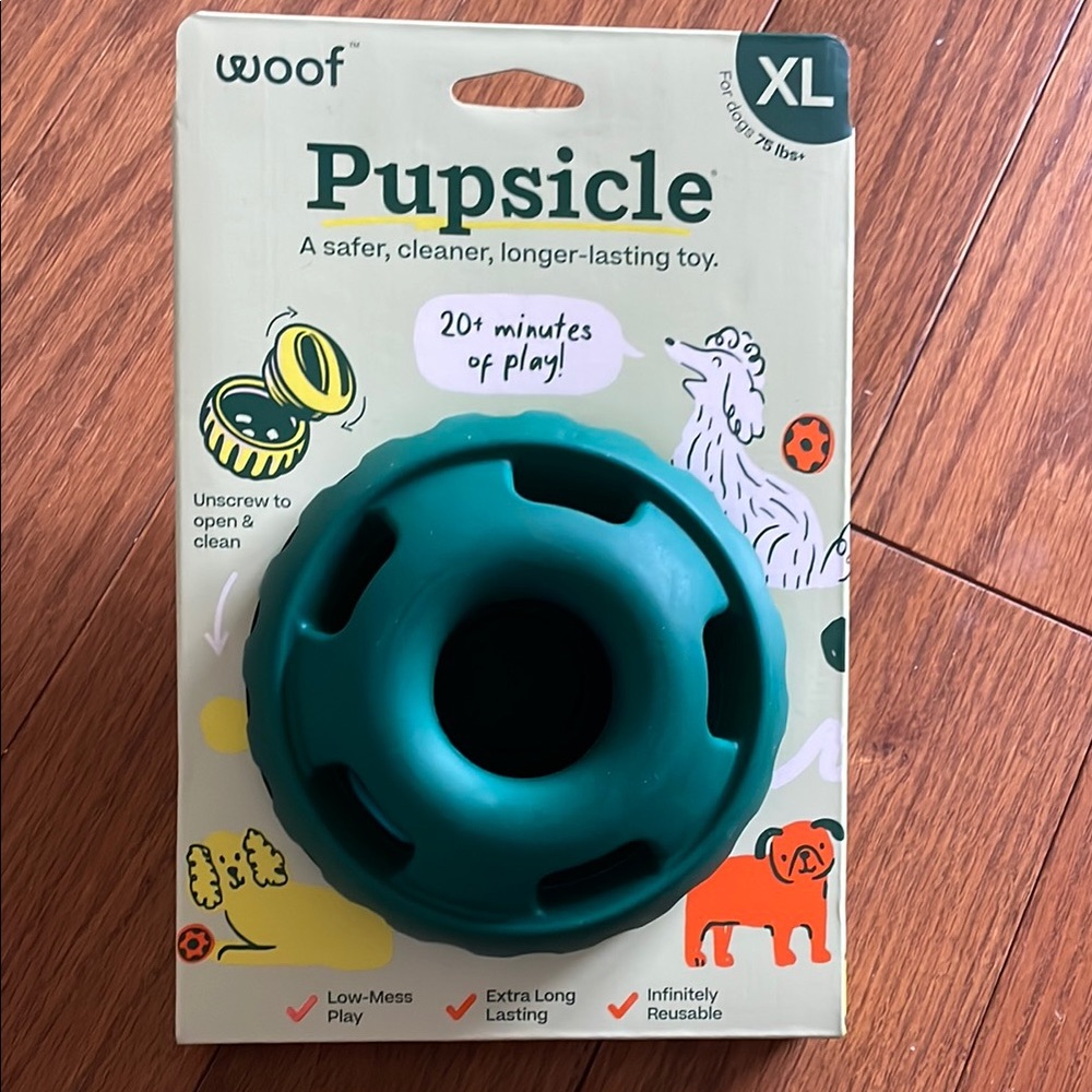 Woof Pupsicle XL Dog Toy - Teal